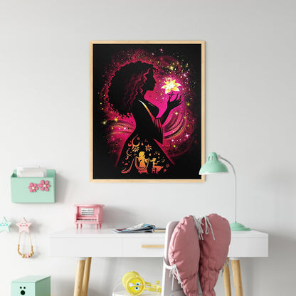 Silhouette Witch - Full Square Drill Diamond Painting 40*50CM