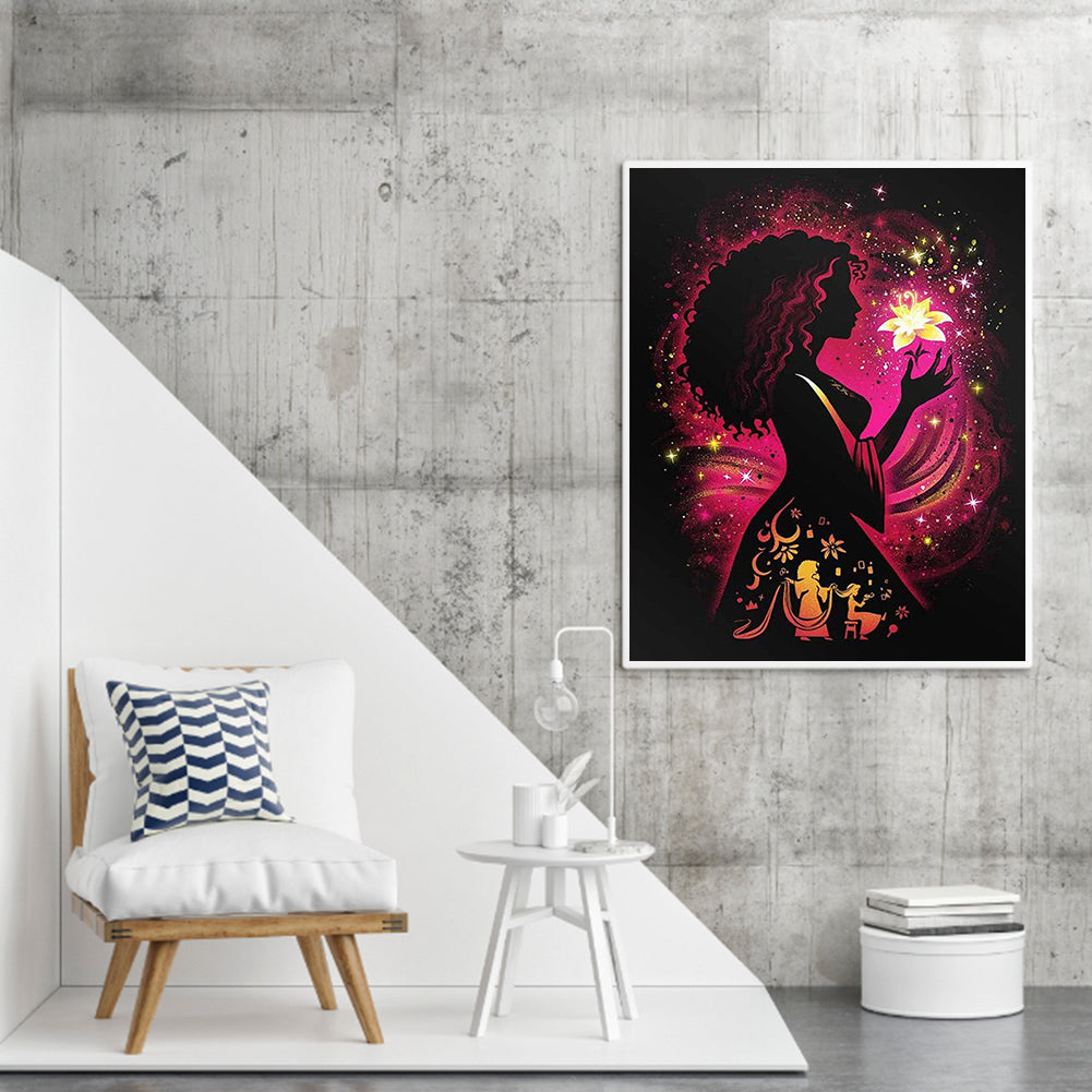 Silhouette Witch - Full Square Drill Diamond Painting 40*50CM