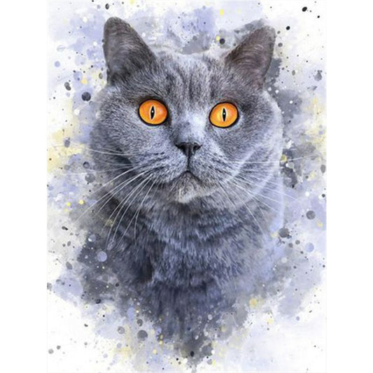 Cat - Full Round Drill Diamond Painting 30*40CM