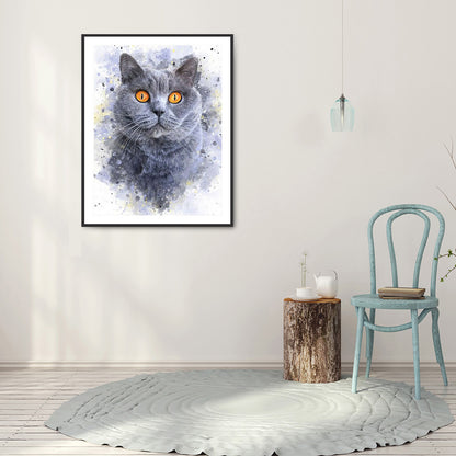 Cat - Full Round Drill Diamond Painting 30*40CM