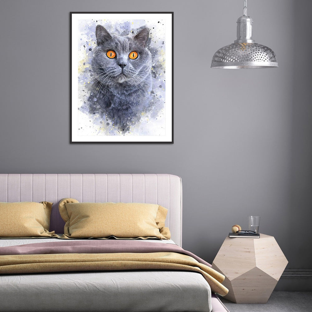 Cat - Full Round Drill Diamond Painting 30*40CM