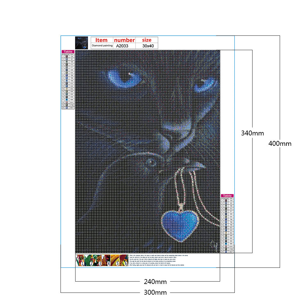 Cat - Full Round Drill Diamond Painting 30*40CM