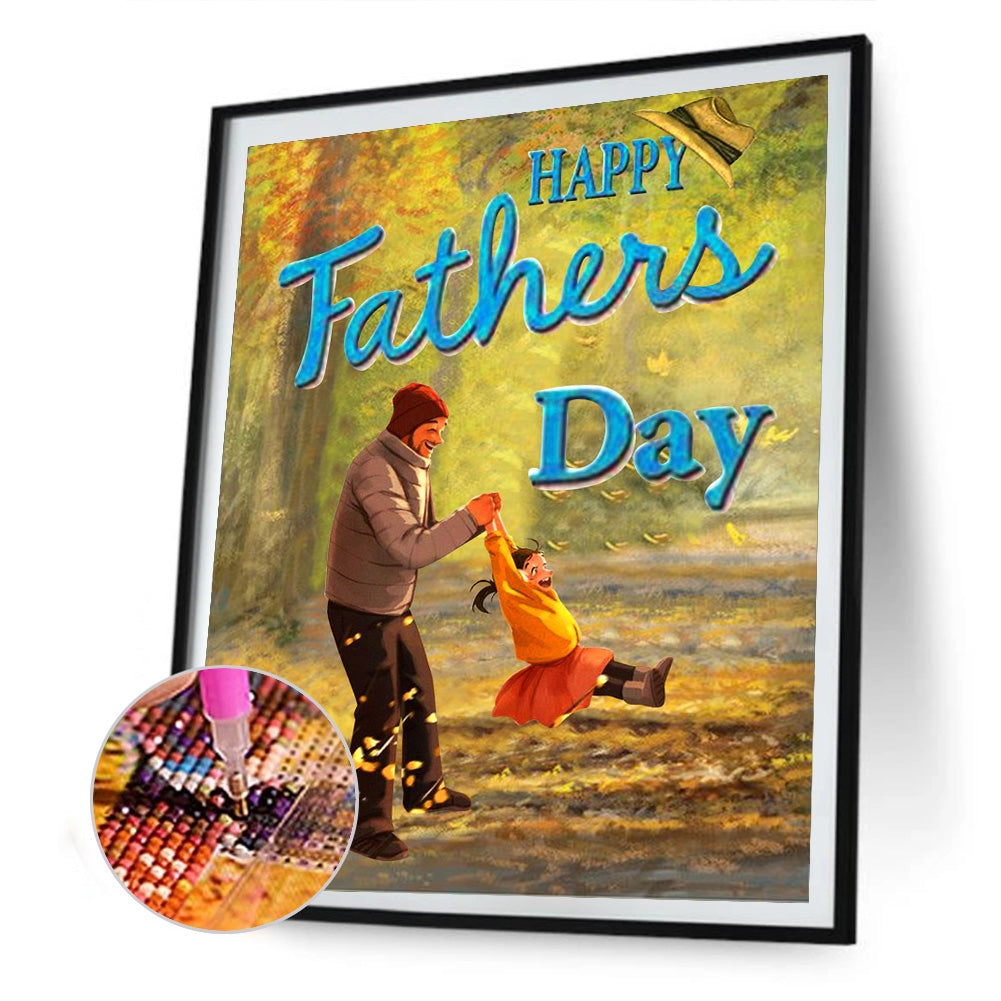 Father'S Day - Full Round Drill Diamond Painting 30*40CM