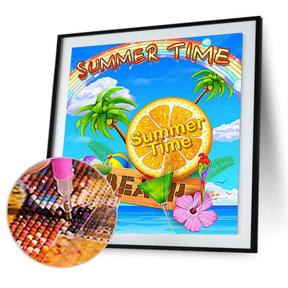 Refreshing Summer - Full Round Drill Diamond Painting 40*40CM
