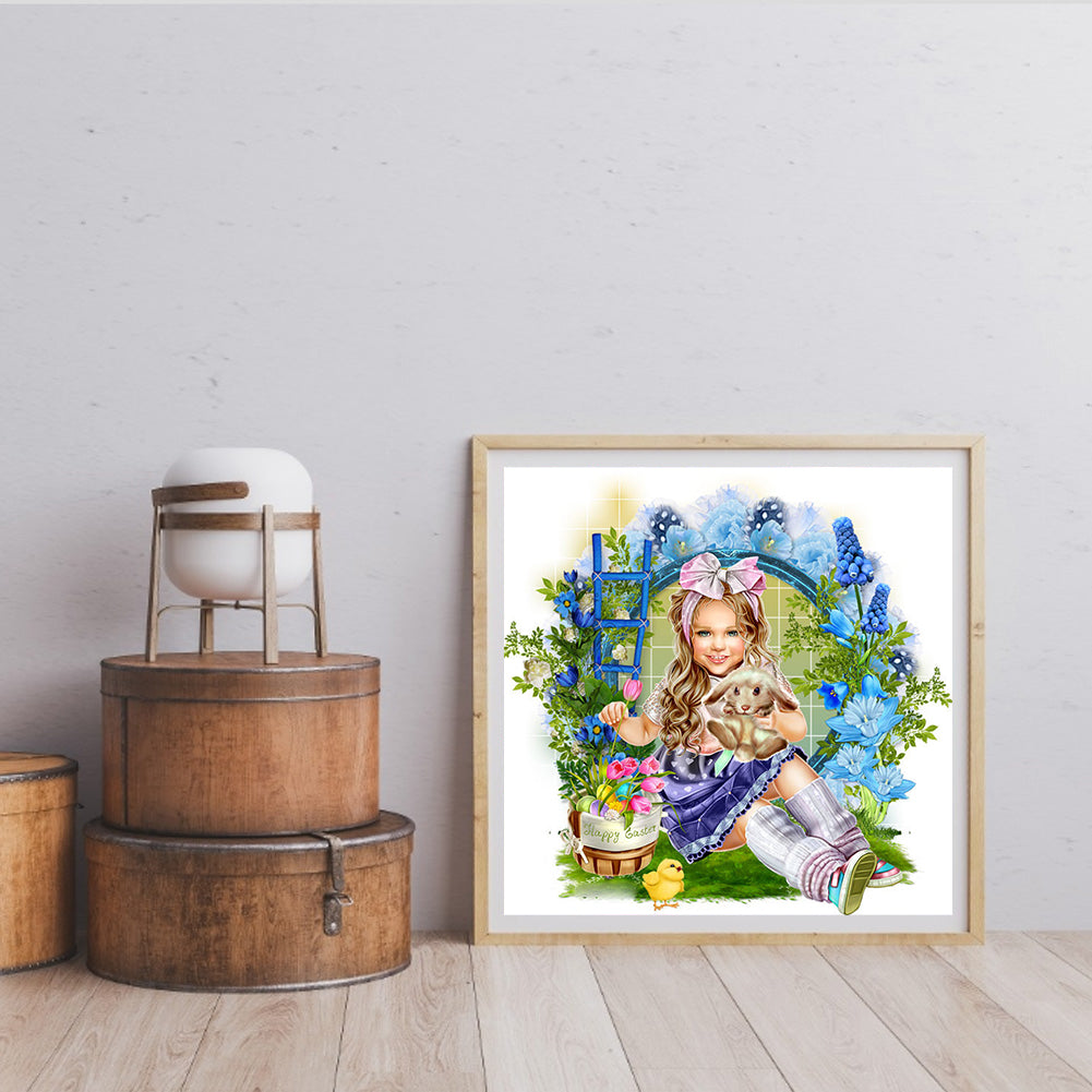 Garden Girl - Full Round Drill Diamond Painting 40*40CM