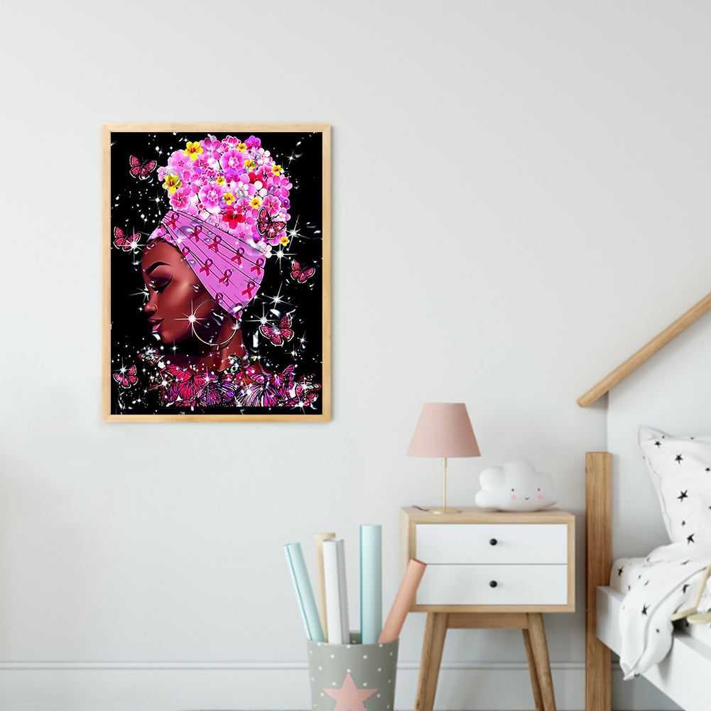 African Woman - Full Round Drill Diamond Painting 30*40CM