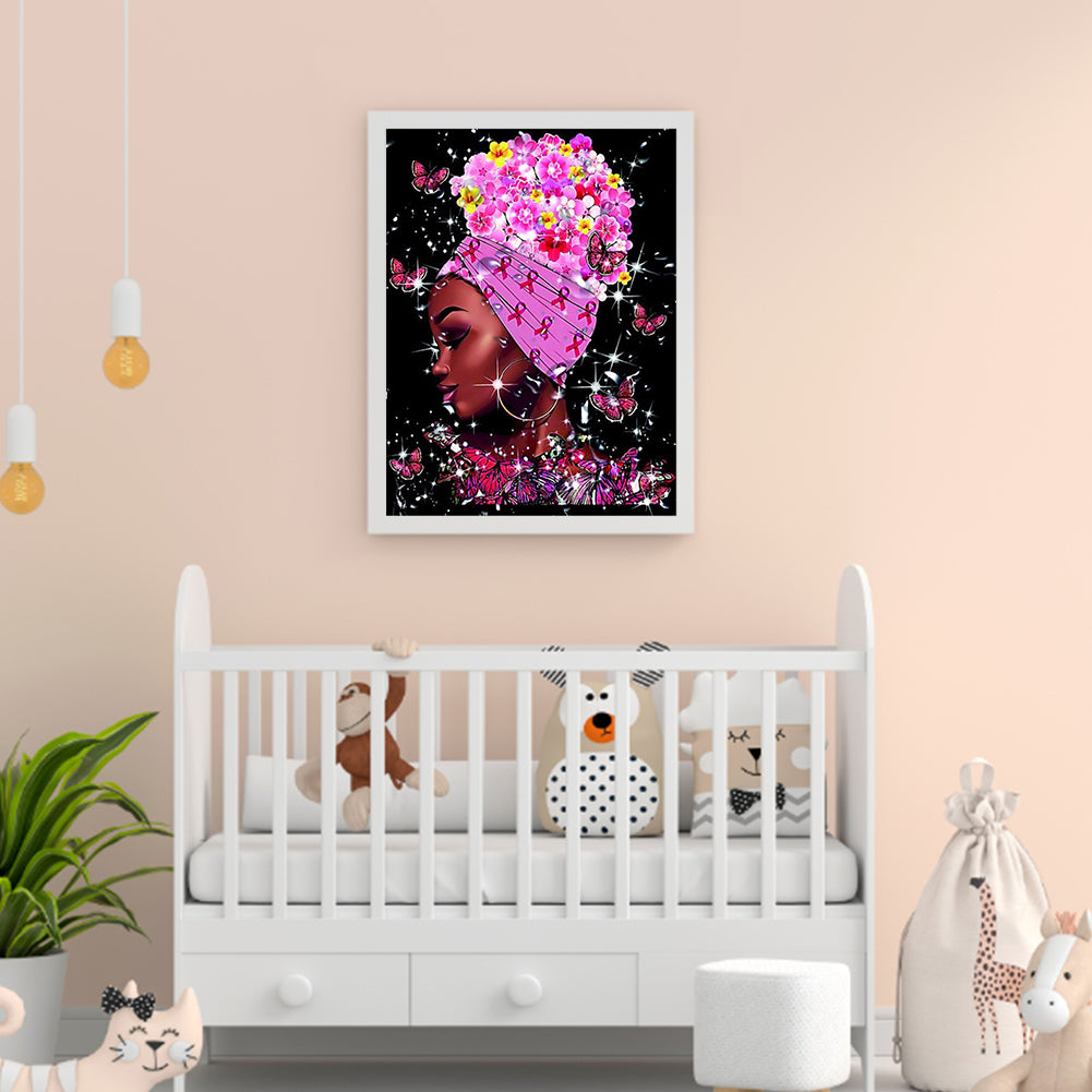 African Woman - Full Round Drill Diamond Painting 30*40CM