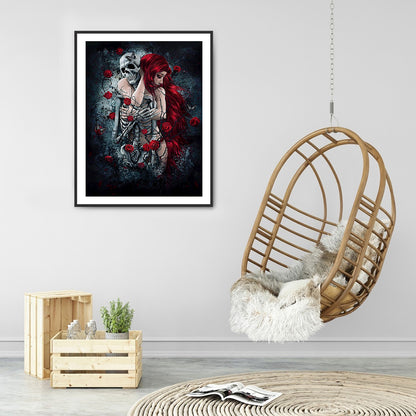 Beauty And Skull - Full Round Drill Diamond Painting 50*60CM