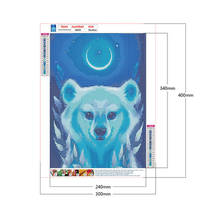 Moon Animal - Full Round Drill Diamond Painting 30*40CM