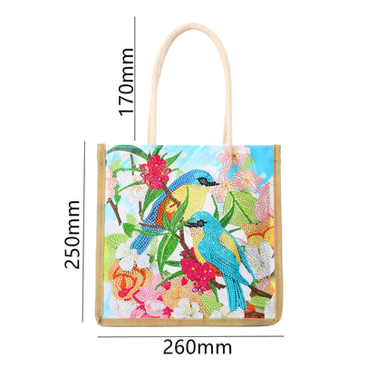 5D Diamond Painting Handbag DIY Linen Shopping Storage Bag Reusable Totes