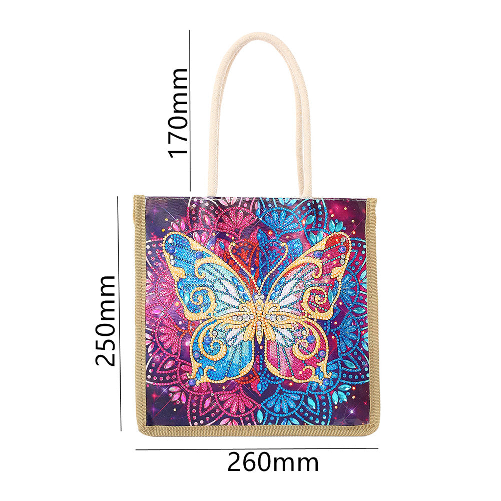 5D Diamond Painting Handbag DIY Linen Shopping Storage Bag Reusable Totes