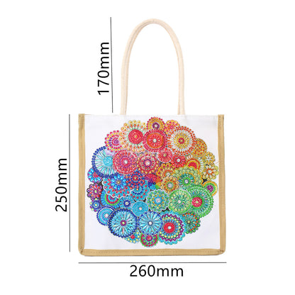 5D Diamond Painting Handbag DIY Linen Shopping Storage Bag Reusable Totes