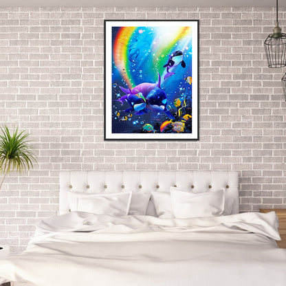 Underwater Animal World - Full Round Drill Diamond Painting 30*40CM