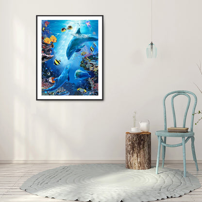 Underwater Animal World - Full Round Drill Diamond Painting 30*40CM