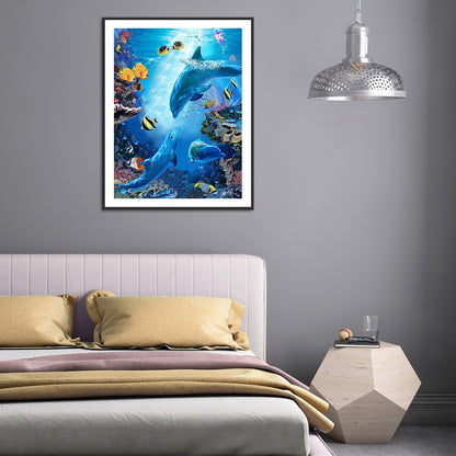 Underwater Animal World - Full Round Drill Diamond Painting 30*40CM