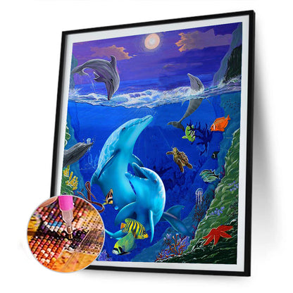 Underwater Animal World - Full Round Drill Diamond Painting 30*40CM
