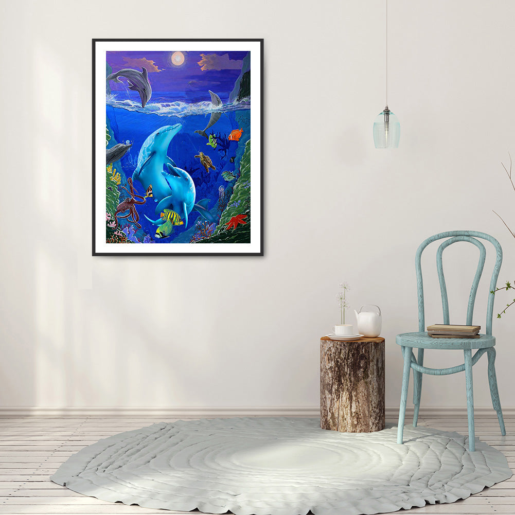 Underwater Animal World - Full Round Drill Diamond Painting 30*40CM