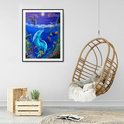 Underwater Animal World - Full Round Drill Diamond Painting 30*40CM