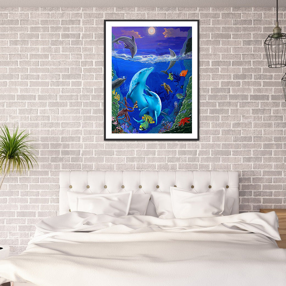 Underwater Animal World - Full Round Drill Diamond Painting 30*40CM