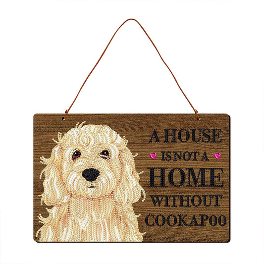 DIY Diamond Painting Dog Wooden Wall Plaque Sign Wood Plate Hanging Decor