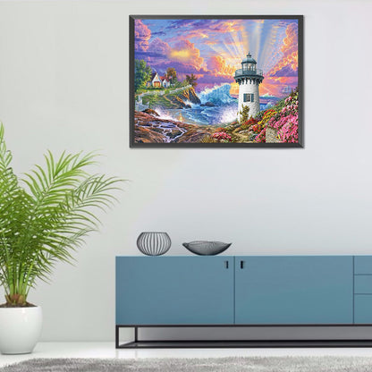 Beach Scenery - Full Round Drill Diamond Painting 40*30CM