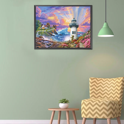 Beach Scenery - Full Round Drill Diamond Painting 40*30CM