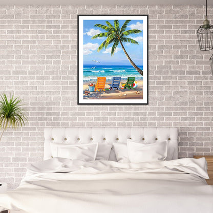 Beach Humanities - Full Round Drill Diamond Painting 30*40CM