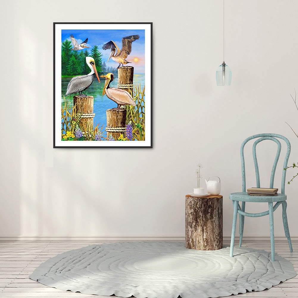 Beach Humanities - Full Round Drill Diamond Painting 30*40CM