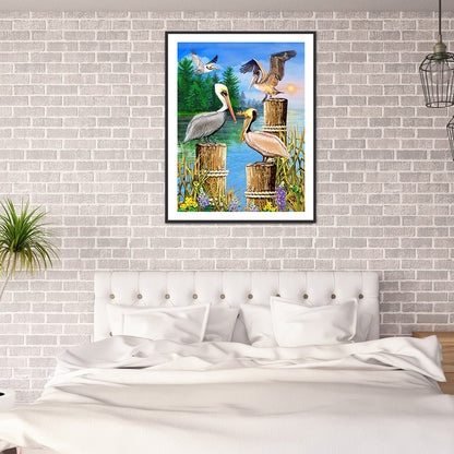 Beach Humanities - Full Round Drill Diamond Painting 30*40CM
