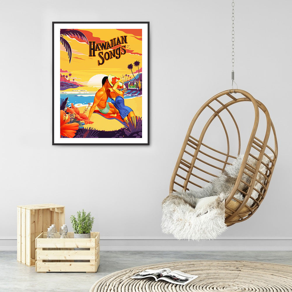 Beach Humanities - Full Round Drill Diamond Painting 30*40CM