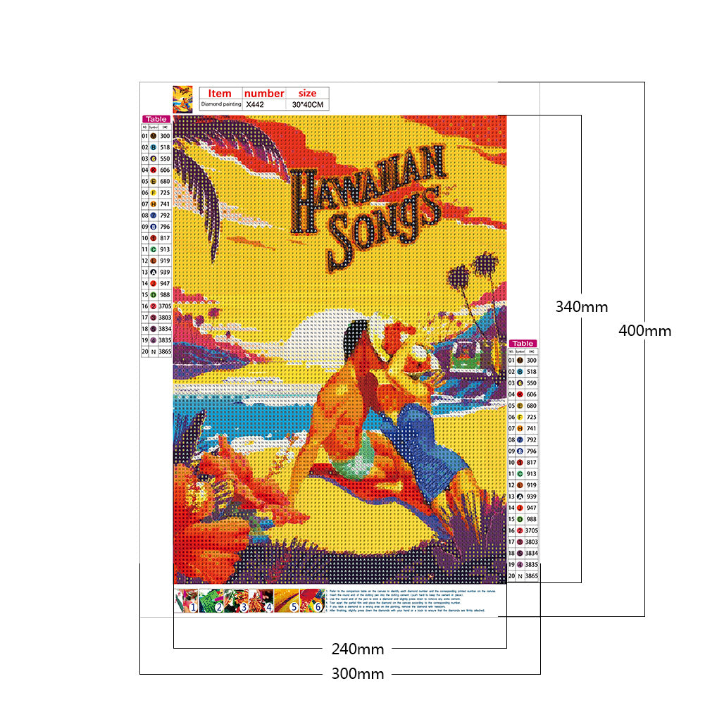 Beach Humanities - Full Round Drill Diamond Painting 30*40CM