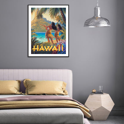 Beach Humanities - Full Round Drill Diamond Painting 30*40CM