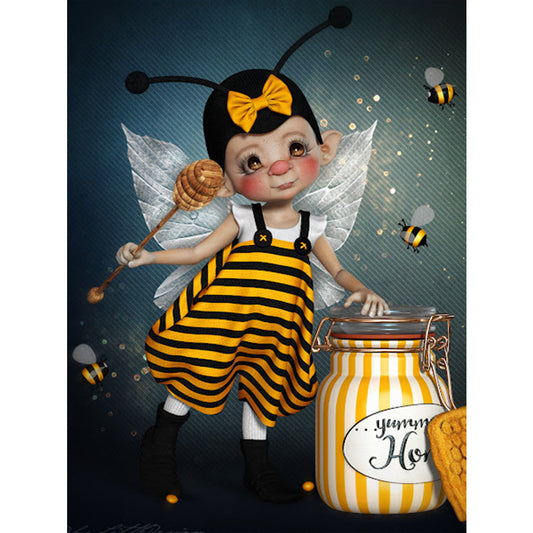 Bee Doll - Full Round Drill Diamond Painting 30*40CM