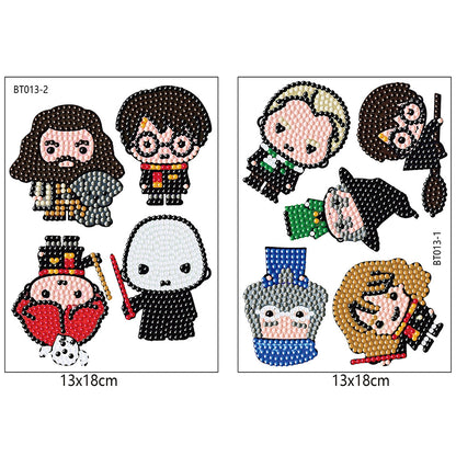 2pcs 5D Diamond Painting Stickers Kit DIY Cartoon Anime Mosaic Arts Crafts