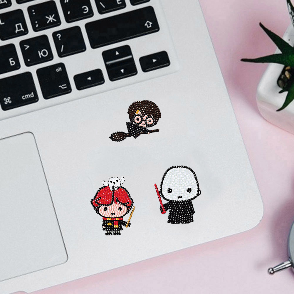 2pcs 5D Diamond Painting Stickers Kit DIY Cartoon Anime Mosaic Arts Crafts