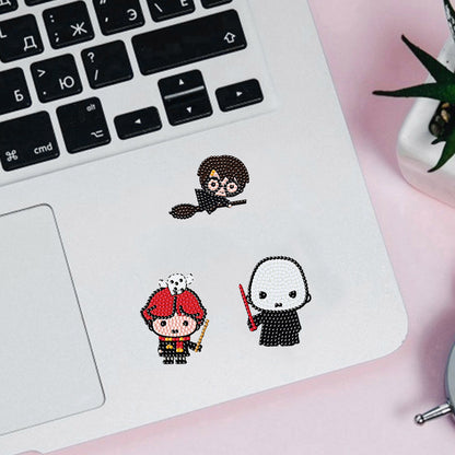 2pcs 5D Diamond Painting Stickers Kit DIY Cartoon Anime Mosaic Arts Crafts