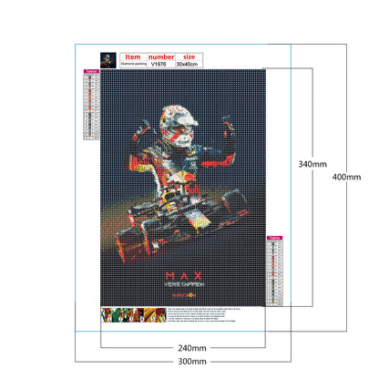 Racing - Full Round Drill Diamond Painting 30*40CM