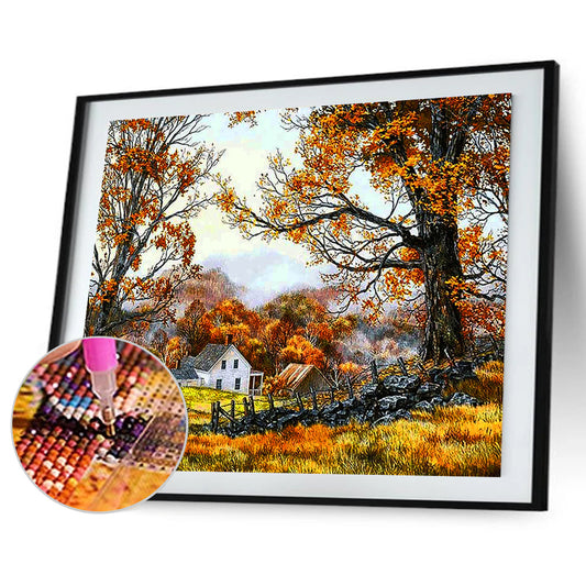 Autumn House - Full Square Drill Diamond Painting 60*50CM