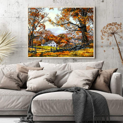 Autumn House - Full Square Drill Diamond Painting 60*50CM