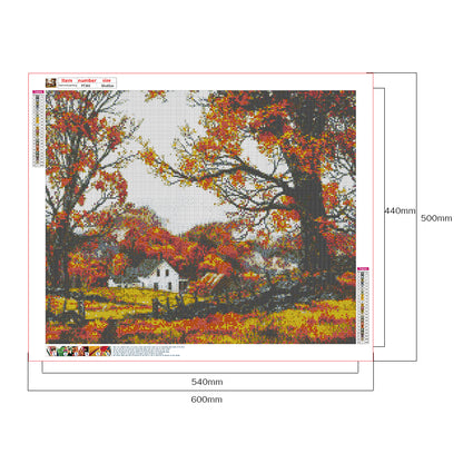 Autumn House - Full Square Drill Diamond Painting 60*50CM