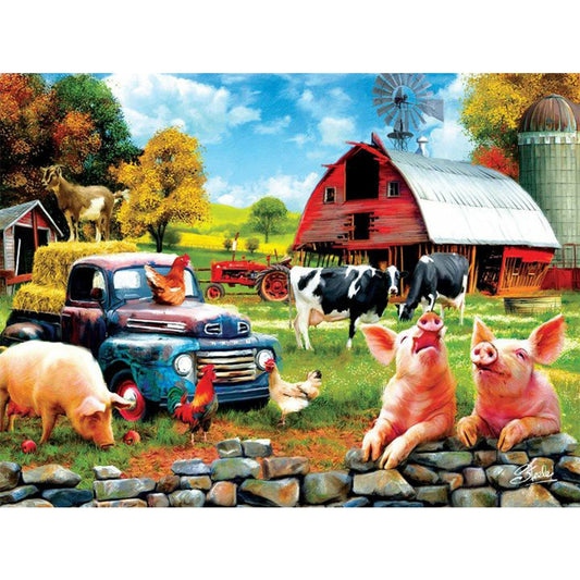 Country Farm - Full Round Drill Diamond Painting 40*30CM