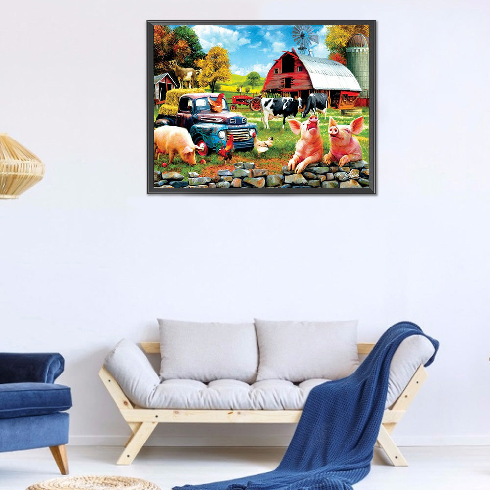 Country Farm - Full Round Drill Diamond Painting 40*30CM