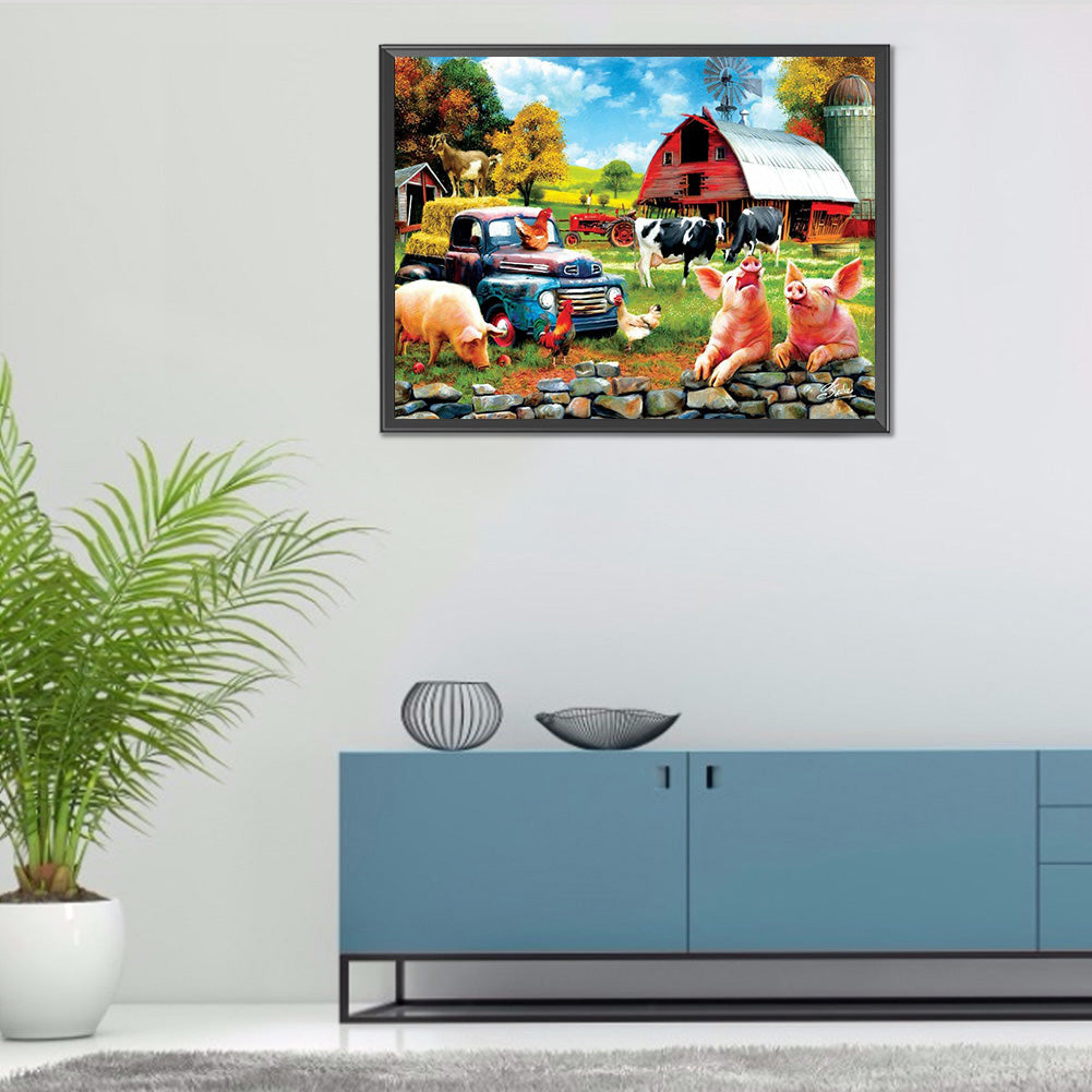 Country Farm - Full Round Drill Diamond Painting 40*30CM