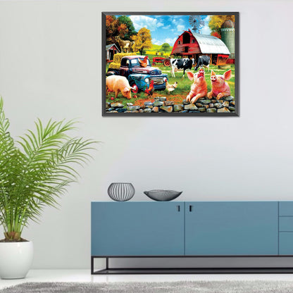 Country Farm - Full Round Drill Diamond Painting 40*30CM