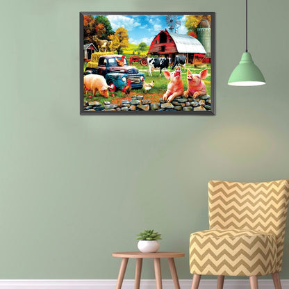 Country Farm - Full Round Drill Diamond Painting 40*30CM