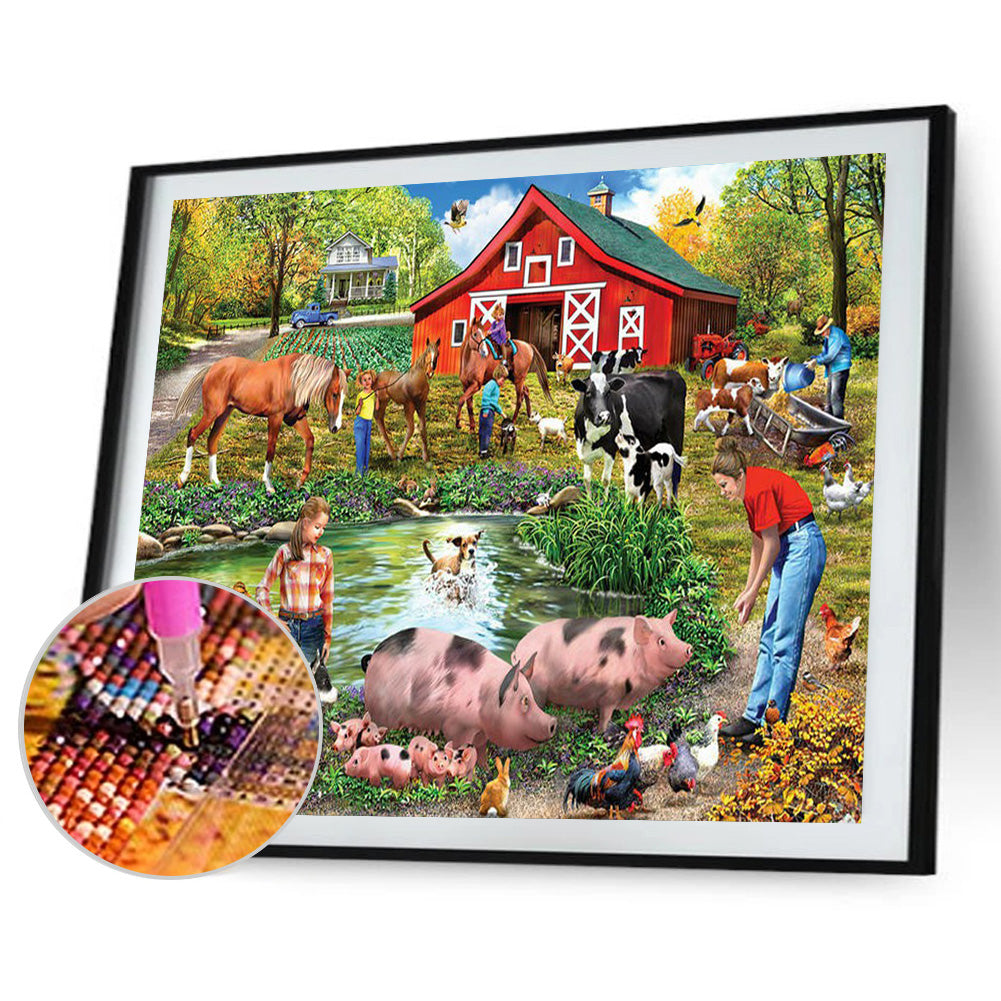 Country Farm - Full Round Drill Diamond Painting 40*30CM