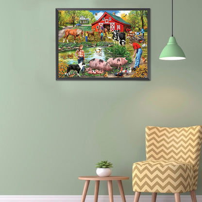 Country Farm - Full Round Drill Diamond Painting 40*30CM
