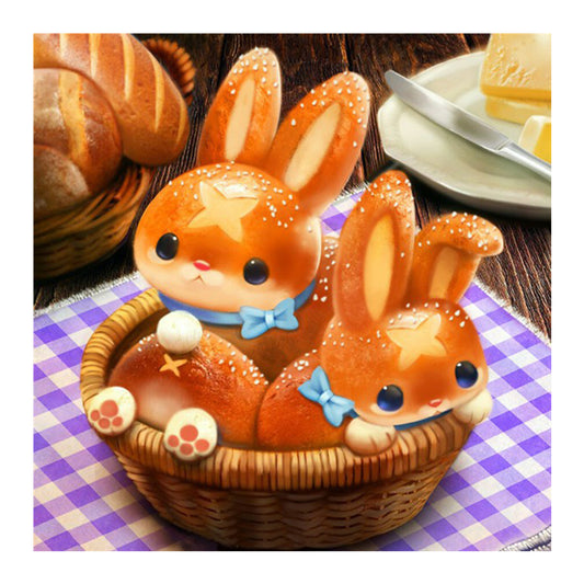 Cute Rabbit - Full Round Drill Diamond Painting 30*30CM