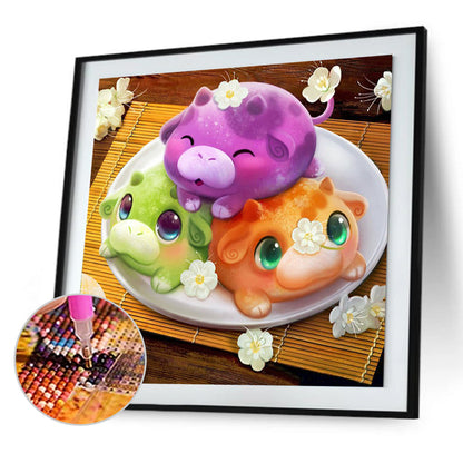 Cute Calf - Full Round Drill Diamond Painting 30*30CM