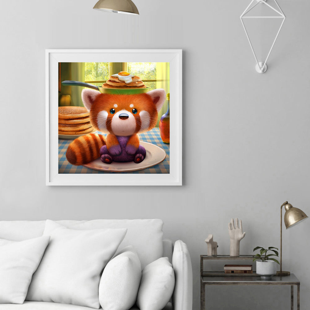 Cute Raccoon - Full Round Drill Diamond Painting 30*30CM